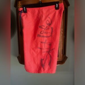 Mens Salt Life SLX-QD Salmon Color Board Swim Trunka Shorts Size 28